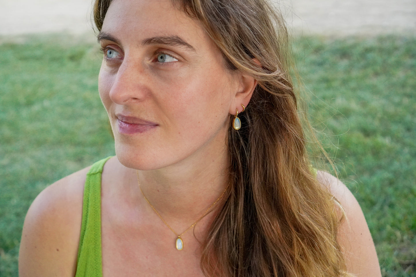 Moon Tear Stone Necklace