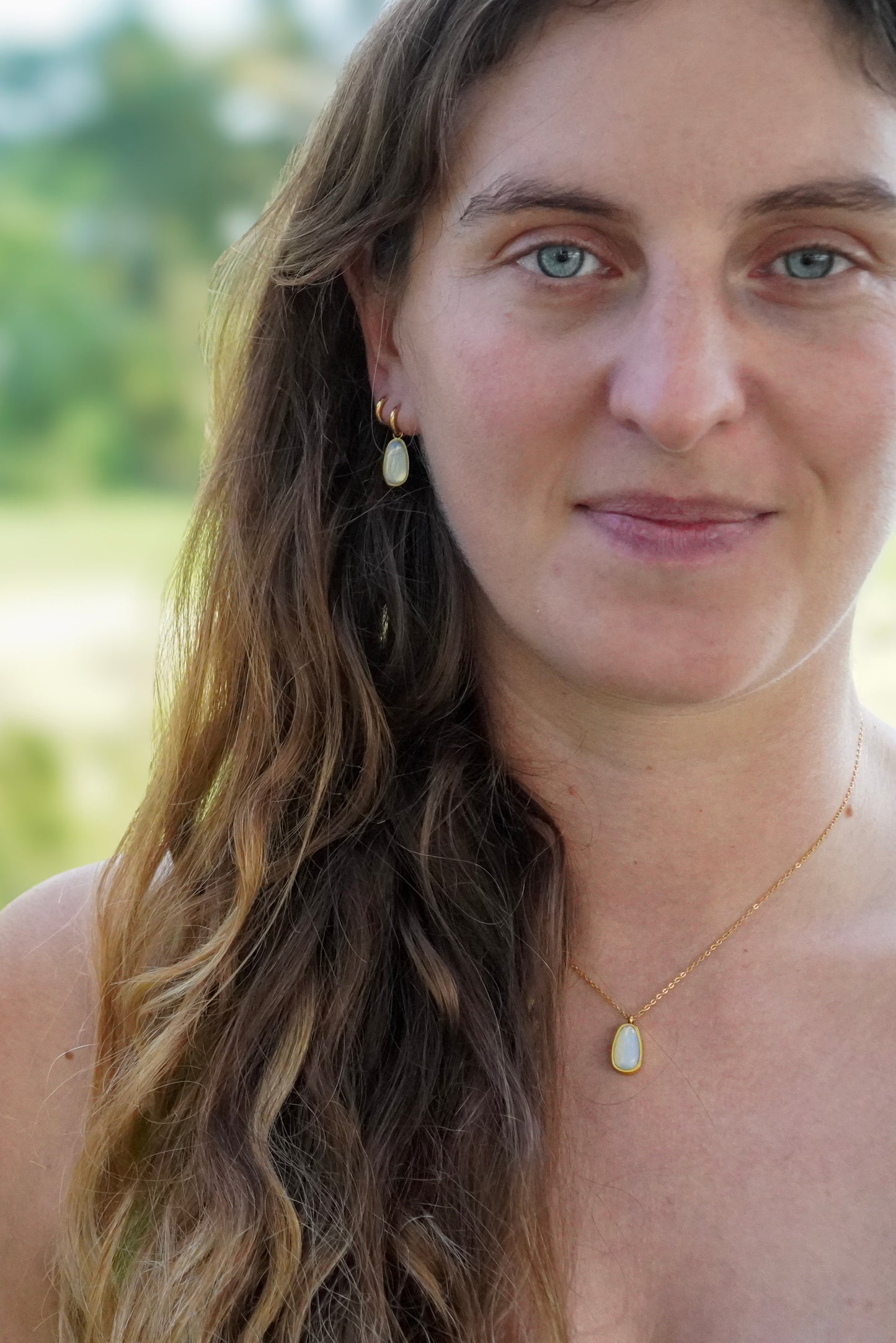 Moon Tear Stone Necklace