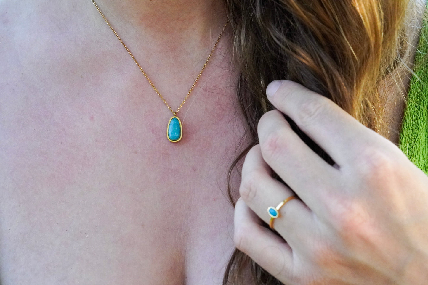 Ocean Tear Stone Ring