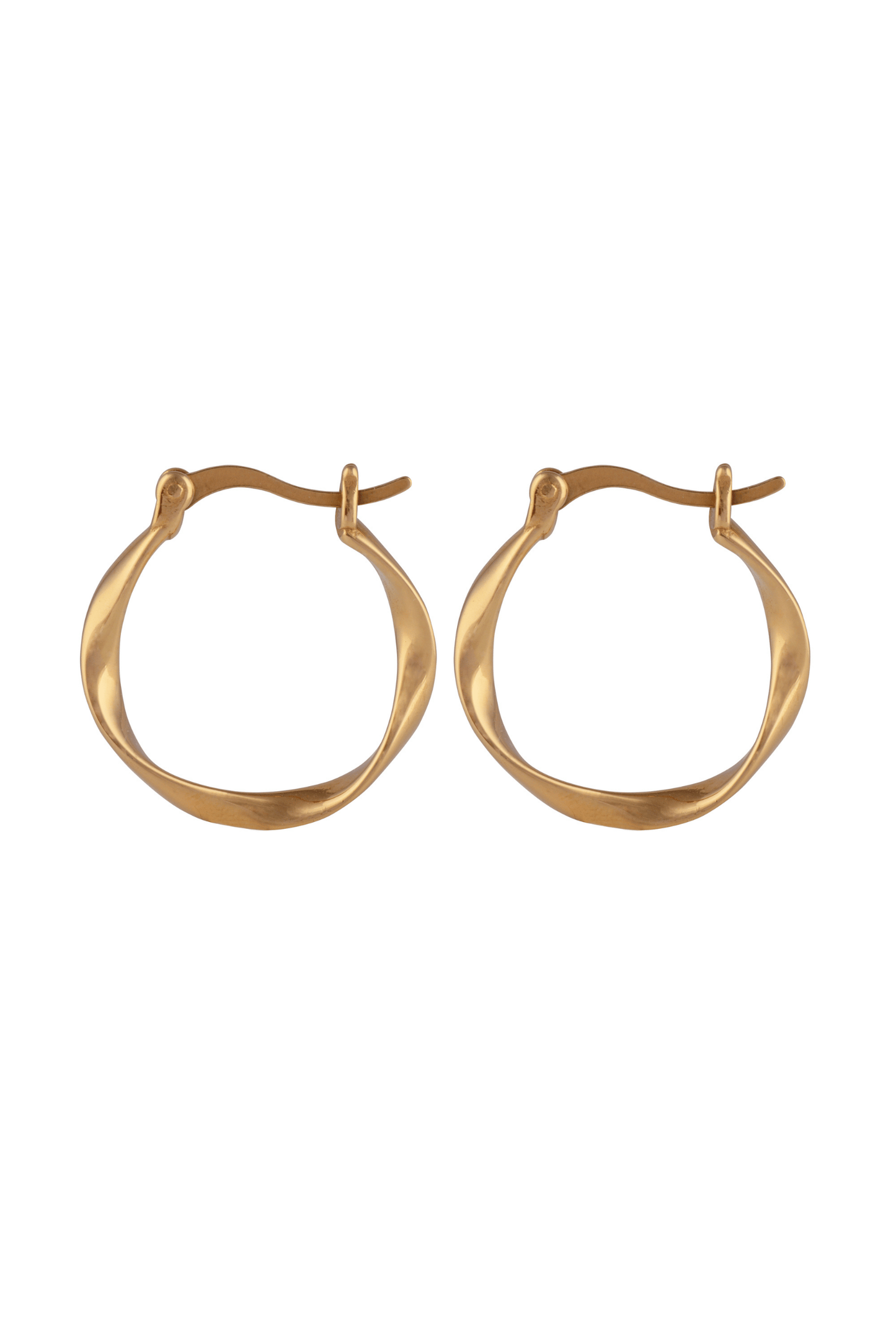 Golden Twist Hoops