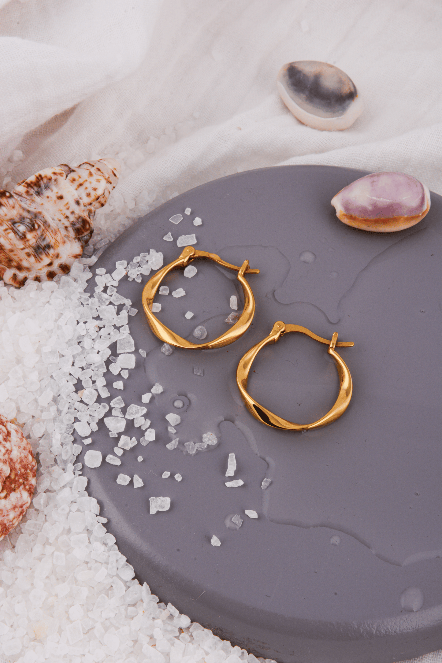 Golden Twist Hoops