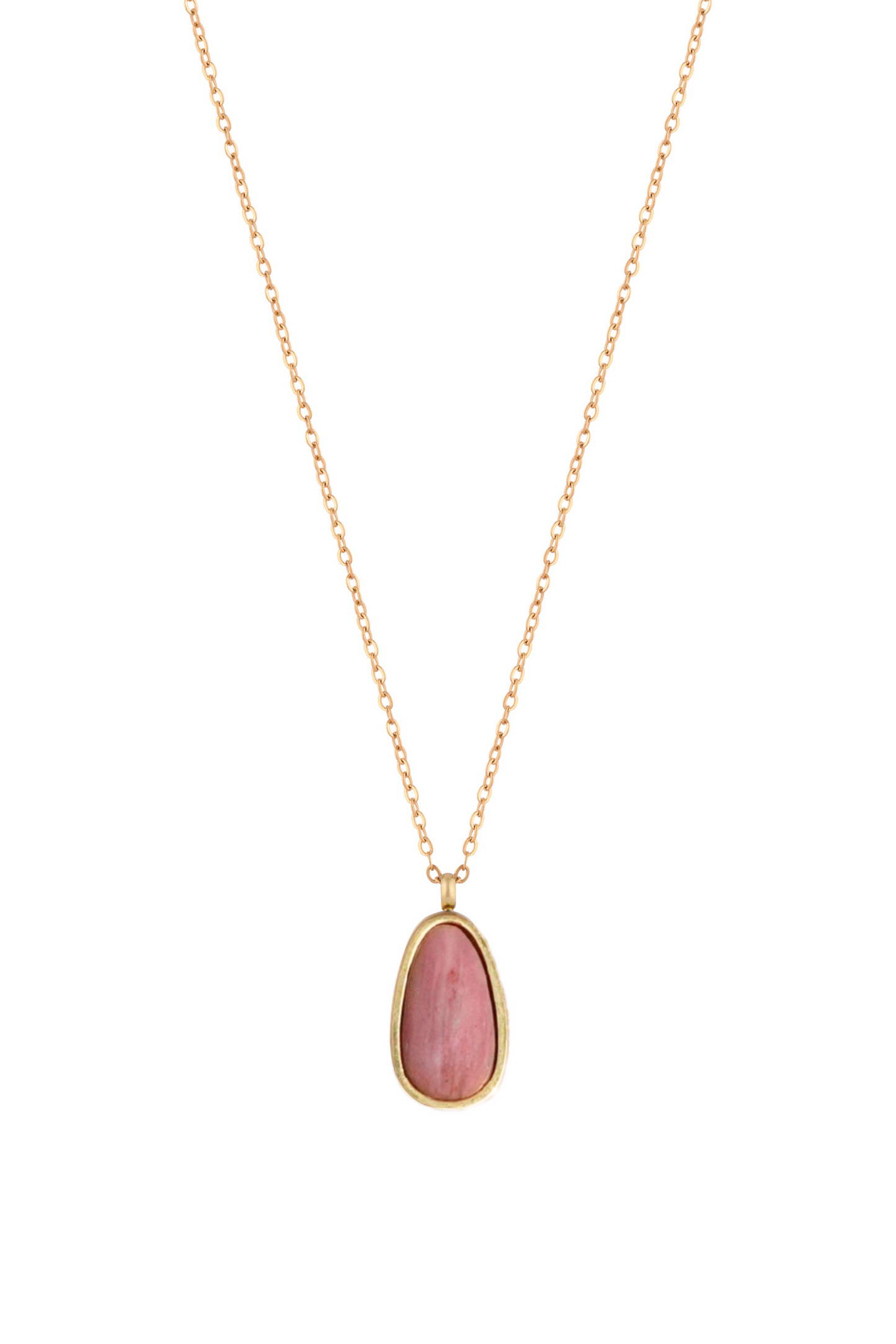 Rose Tear Stone Necklace