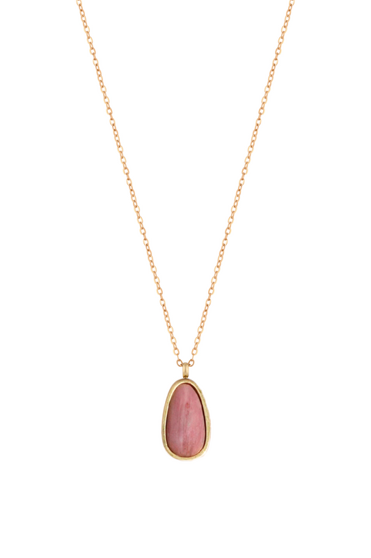 Rose Tear Stone Necklace