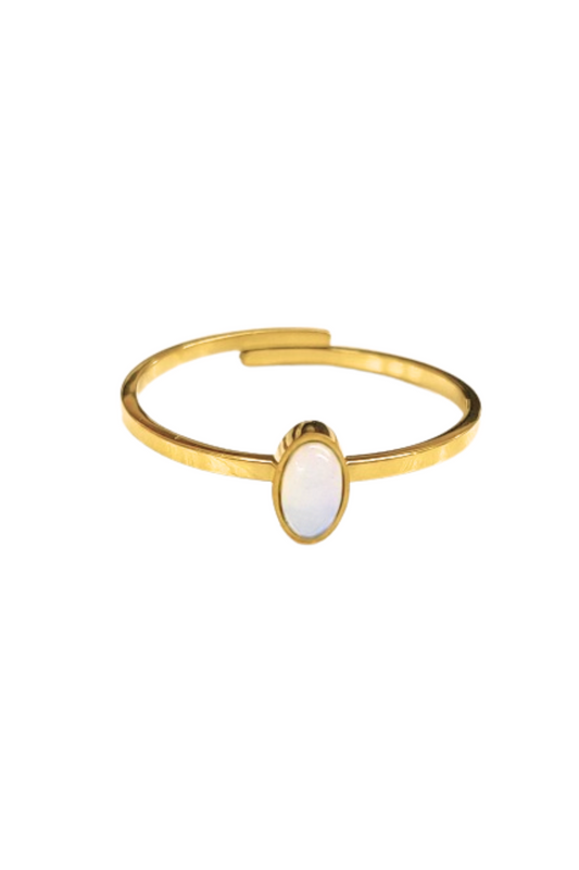 Moon Tear Stone Ring